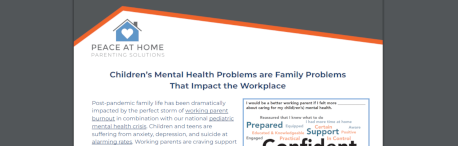 Parenting for Mental Wellbeing, Parenting Portal newsletter, corporate benefits, Employee Benefits for Working Parents, Peace at Home Parenting Solutions