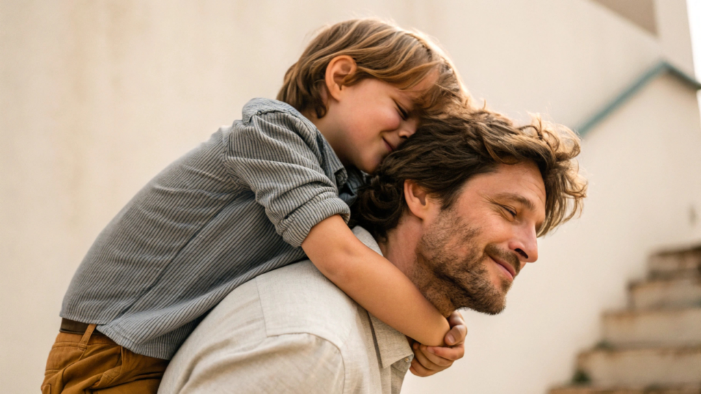 image, raising connected boys
